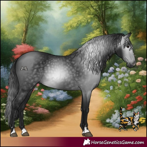 Horse Color:Gray Black 