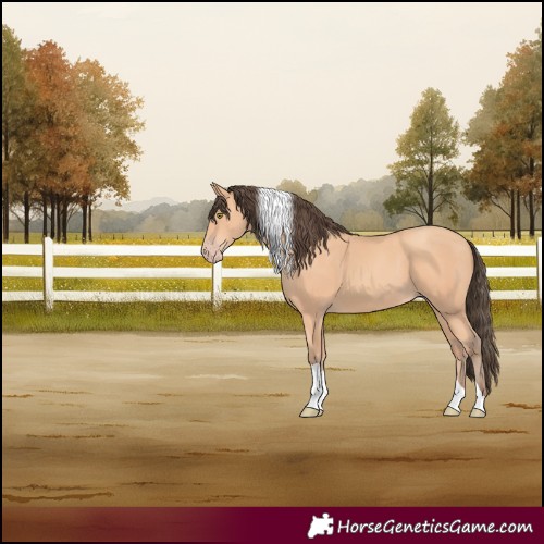 Horse Color:Amber Champagne Tobiano