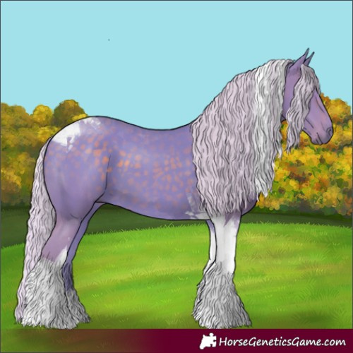 Horse Color:Watercolor Silver Black Tobiano 