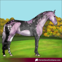 Horse Color:Void Watercolor Silver Smoky Blue Onyx Tobiano 