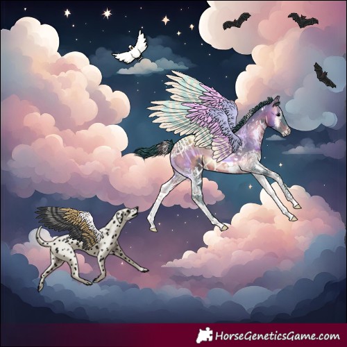 Horse Color:Watercolor White Spotted Brown Onyx 