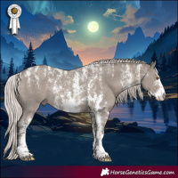 Horse Color:Powder White Silver Grullo Sabino Rabicano
