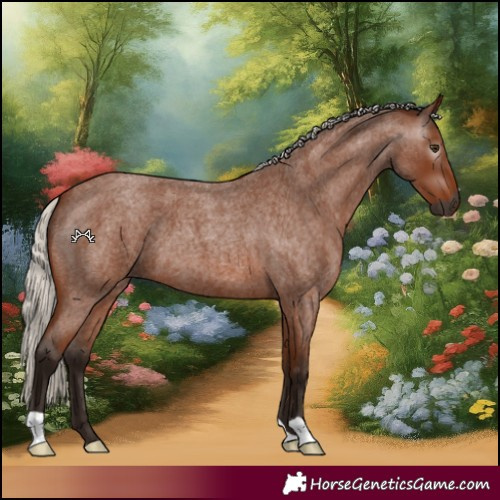 Horse Color:Gray Silver Bay Roan 