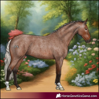 Horse Color:Gray Silver Bay Roan 