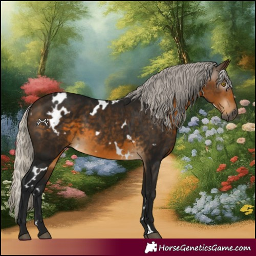 Horse Color:Gray White Spotted Silver Buckskin 