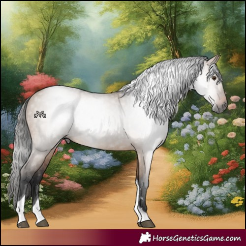 Horse Color:Gray Bay Dun Tobiano Rabicano 
