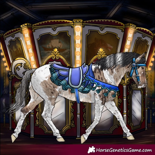 Horse Color:White Spotted Brown Dun Tobiano Brindle 