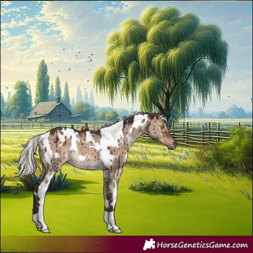 Horse Color:White Spotted Silver Brown Dun Brindle 