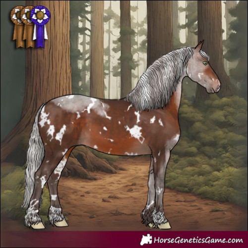 Horse Color:White Spotted Silver Brown Mushroom 