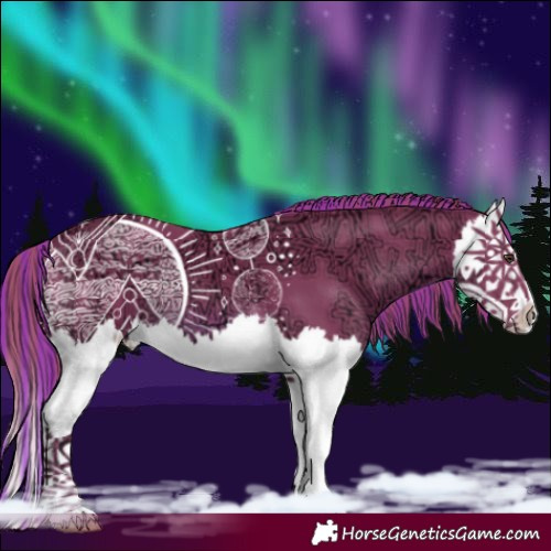 Horse Color:Painted Watercolor Chestnut Ice Splash 