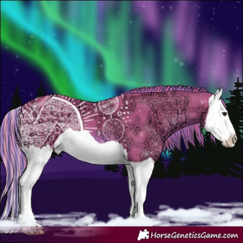 Horse Color:Painted Watercolor Chestnut Ice Splash 