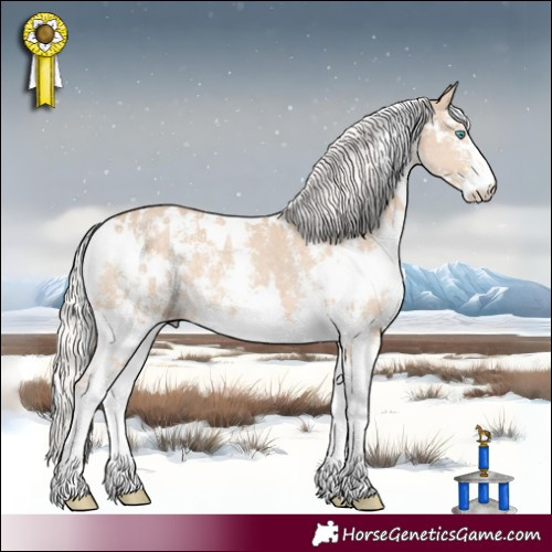 Horse Color:White Spotted Silver Perlino Sabino 