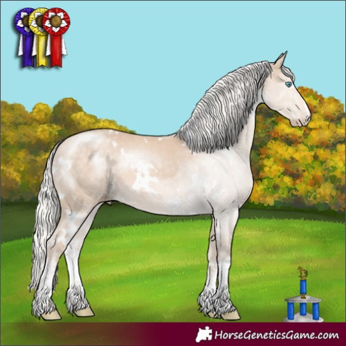 Horse Color:White Spotted Silver Perlino 