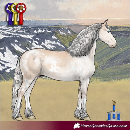 Horse Color:White Spotted Silver Perlino 