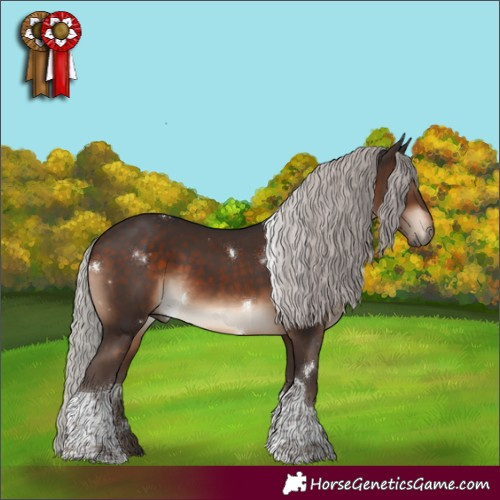Horse Color:White Spotted Silver Brown Tobiano 