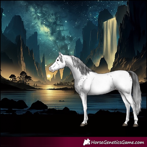 Horse Color:White Spotted Black Splash Tobiano Frame Appaloosa 