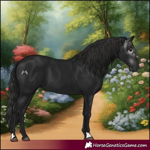 Horse Color:Gray Black 