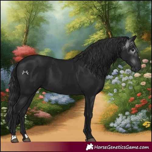 Horse Color:Gray Black 
