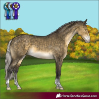 Horse Color:Silver Buckskin Dun Mushroom Sabino Brindle