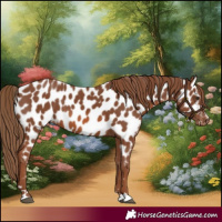 Horse Color:Chestnut Near Leopard 