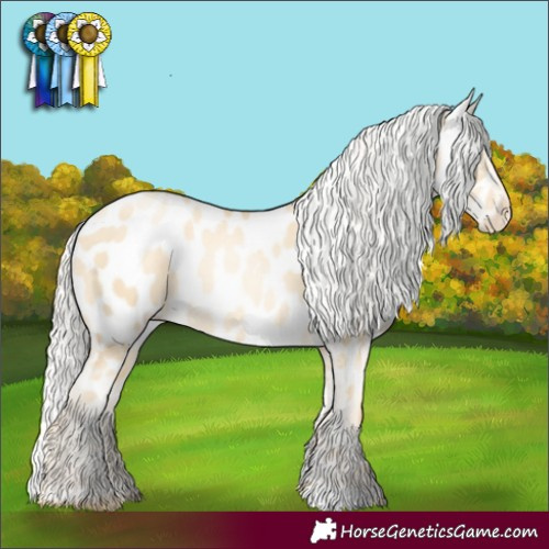 Horse Color:Silver Sable Cream Champagne Pearl Dun Near Leopard Rabicano 