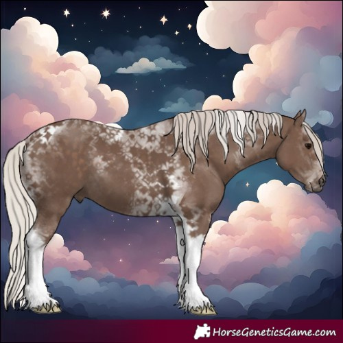 Horse Color:Silver Black Tobiano 