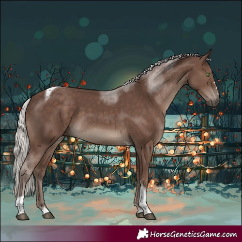 Horse Color:Silver Black Tobiano 