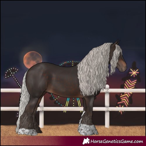 Horse Color:Silver Brown Tobiano Rabicano 