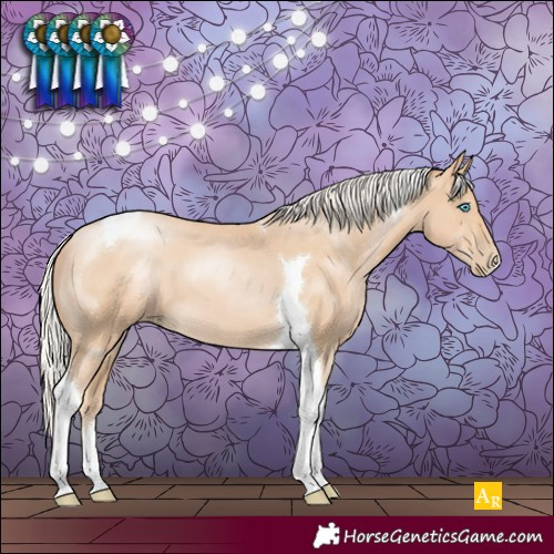 Horse Color:Silver Smoky Black Pearl Tobiano 