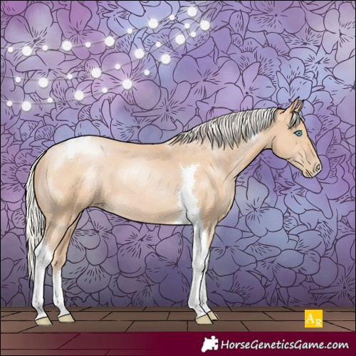 Horse Color:Silver Smoky Black Pearl Tobiano 