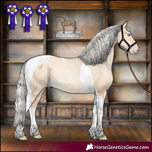 Horse Color:Silver Smoky Grullo Pearl Tobiano Rabicano 