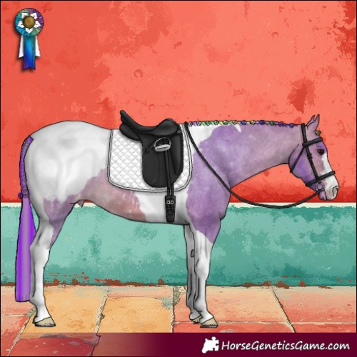 Horse Color:Painted Watercolor Brown Tobiano Near Fewspot 