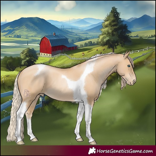 Horse Color:Palomino Pearl Tobiano