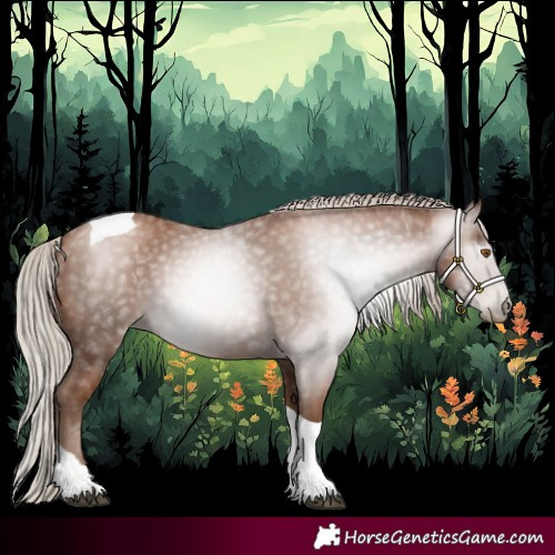 Horse Color:Gray Silver Black Pearl Tobiano 
