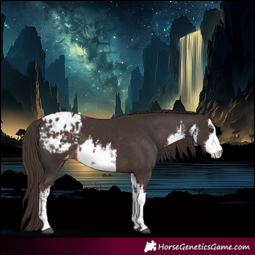 Horse Color:White Spotted Liver Chestnut Blanket 