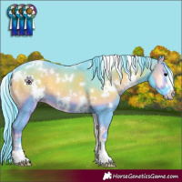 Horse Color:Watercolor White Spotted Blue Onyx 