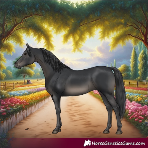 Horse Color:White Spotted Black 