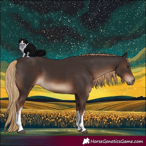 Horse Color:White Spotted Liver Chestnut 