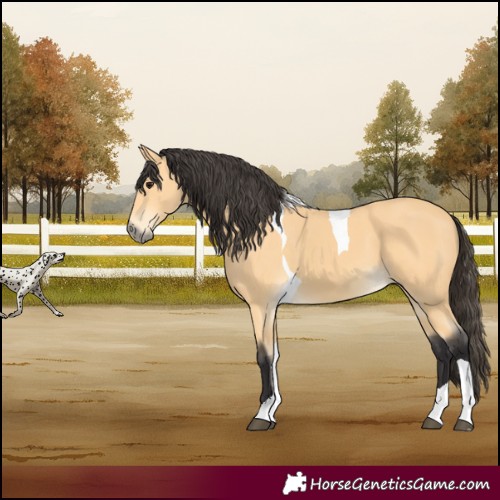 Horse Color:Buckskin Tobiano