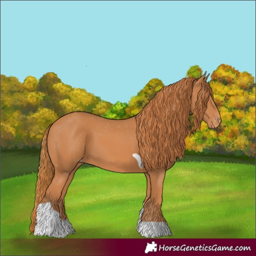 Horse Color:Chestnut Tobiano Varnish 