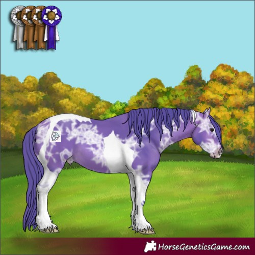 Horse Color:Watercolor Bay Ice Tobiano 