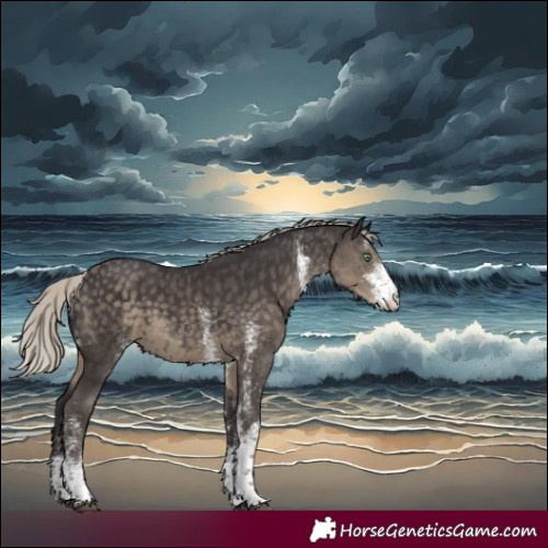 Horse Color:White Spotted Silver Smoky Black 