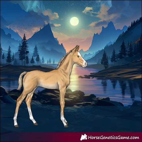 Horse Color:Palomino Dun Splash Rabicano 