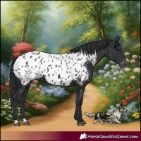 Horse Color:Black Near Leopard 