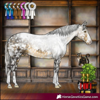 Horse Color:White Spotted Silver Buckskin Snowflake Varnish 
