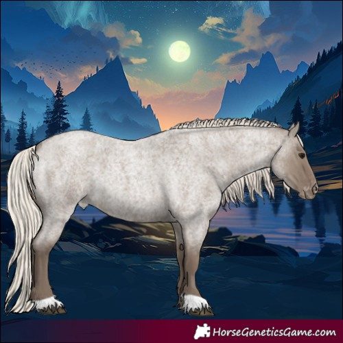 Horse Color:Silver Grullo Roan Varnish 