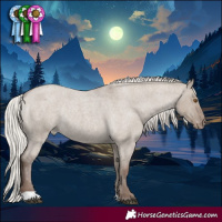 Horse Color:Silver Grullo Roan Varnish Rabicano
