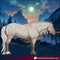 Horse Color:Silver Grullo Roan Varnish Rabicano 