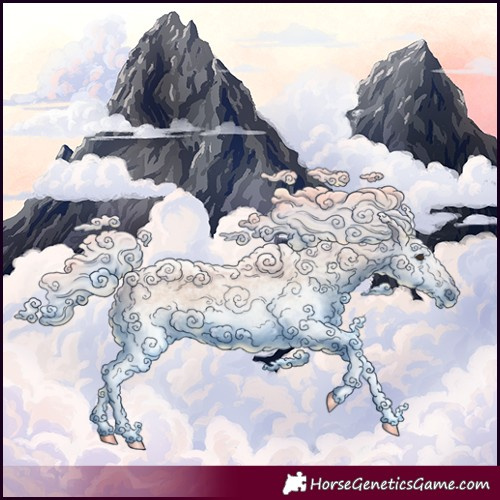 Horse Color:White Spotted Silver Bay Ice Dun 