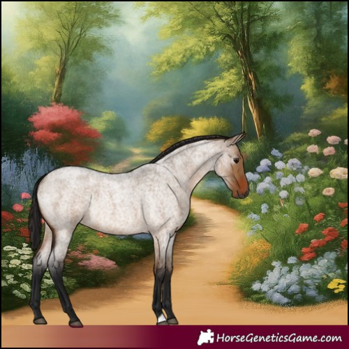 Horse Color:Gray Bay Roan Dun Rabicano 